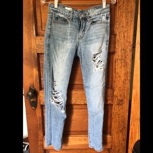 GAP high waisted distressed jeans
